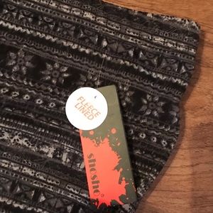 shosho Pants - Plus size fleece lined leggings, geometric shosho Pants - Plus size fleece lined leggings, geometric